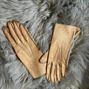Vintage Grandoe Leather Gloves Soft Tan Deerskin 50s - 60s
